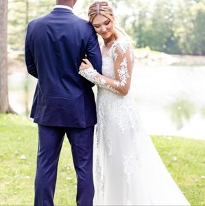 Long sleeve Wedding Dress Aline